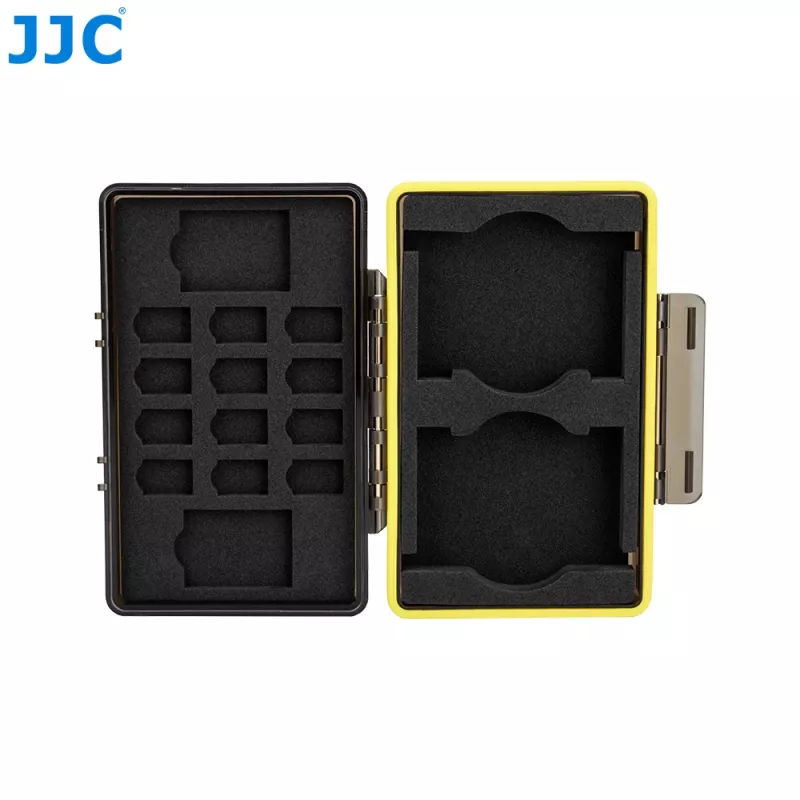 JJC custodia rigida organizer per Insta360 X4/X3 – organizer per batterie e schede di memoria (nero)