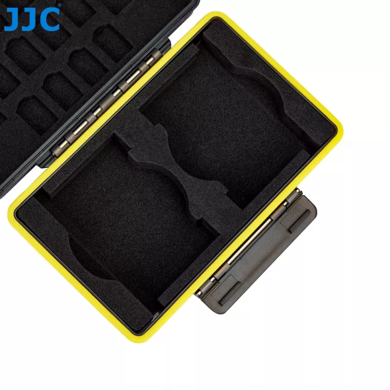 JJC custodia rigida organizer per Insta360 X4/X3 – organizer per batterie e schede di memoria (nero)