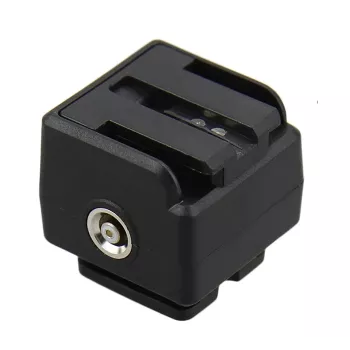 JJC adattatore slitta flash da Sony Alpha a standard ISO 518 con attacco PC-Sync