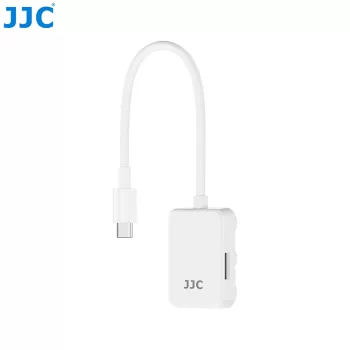 JJC PDB-UC lettore di schede micro SD USB-C con 2x porte USB-C, grigio spazio