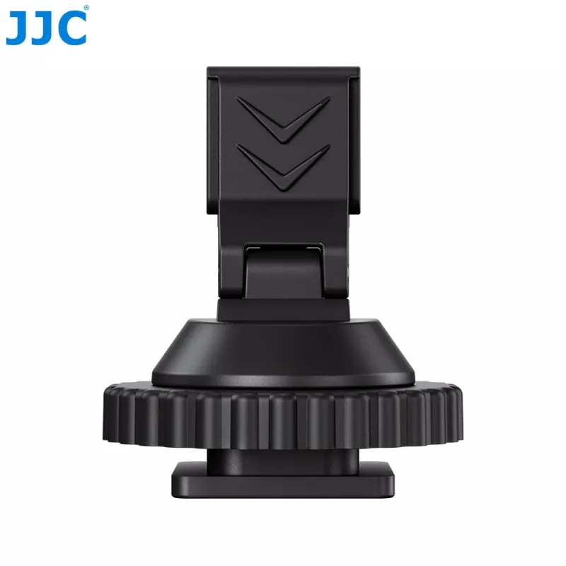 JJC HC-DMN Adattatore da slitta a caldo a filettatura da 1/4 inch-20 per supporto microfono, nero