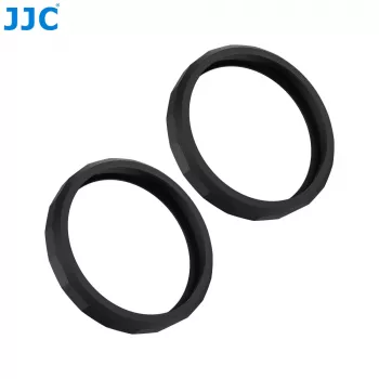 JJC 2x anello protettivo in silicone per obiettivo per DJI Osmo Action 5 Pro / 4 / 3 (nero)