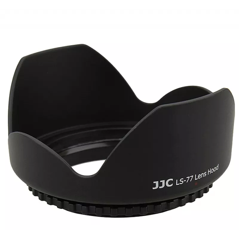 JJC paraluce a vite 77mm per obiettivo fotografico - nero