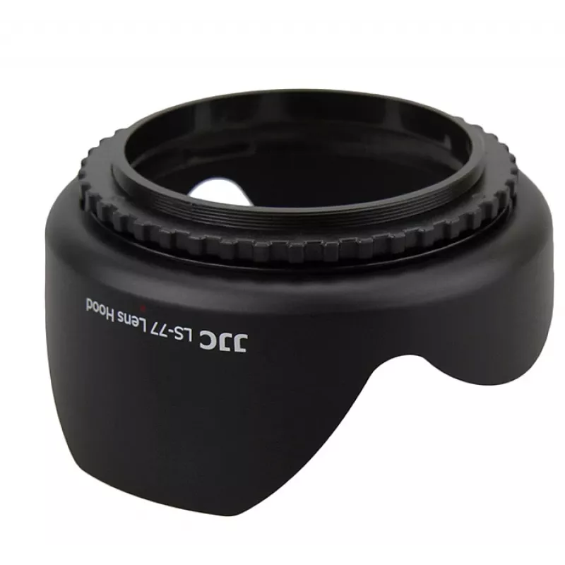 JJC paraluce a vite 77mm per obiettivo fotografico - nero