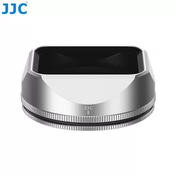 JJC set paraluce e tappo obiettivo per Fujifilm Fujinon XF 23mm F2.8 R WR e XF 27mm F2.8 R WR - argento (LH-JXF23F28)