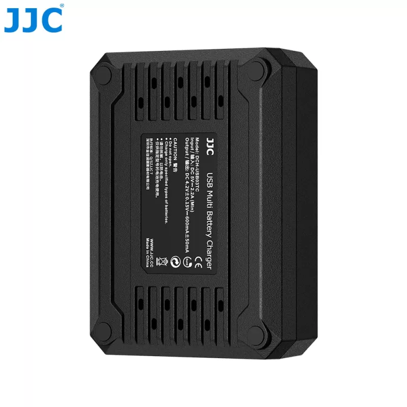 JJC caricabatterie triple USB per Ricoh DB-120 (3 slot) - DCH-DB120TC