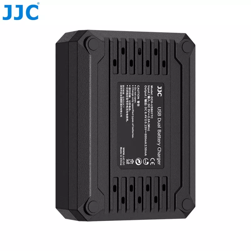 Caricabatterie USB doppio JJC per batterie Olympus BLS-1 BLS-5 BLS-50