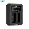Caricabatterie USB doppio JJC per batterie Olympus BLS-1 BLS-5 BLS-50