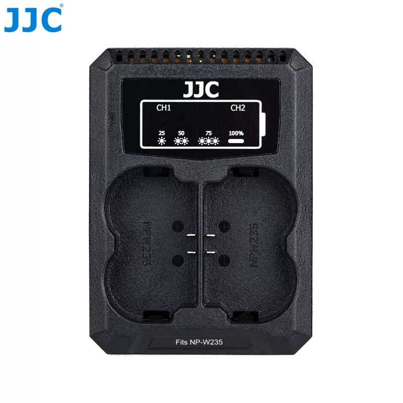 Caricabatterie USB doppio JJC per Fujifilm NP-W235