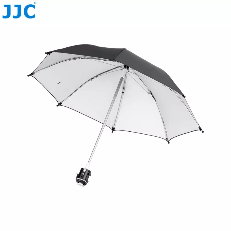 JJC CU-XLM2 ombrello per fotocamera con slitta flash e filetto da 1/4 di pollice per DSLR, mirrorless e videocamere