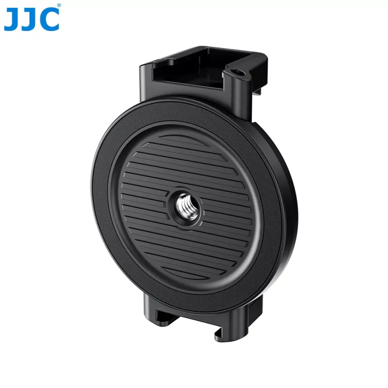 JJC MS-SPC1 supporto magnetico nero per smartphone con filetto da 1/4 di pollice e 2 supporti slitta flash per iPhone MagSafe