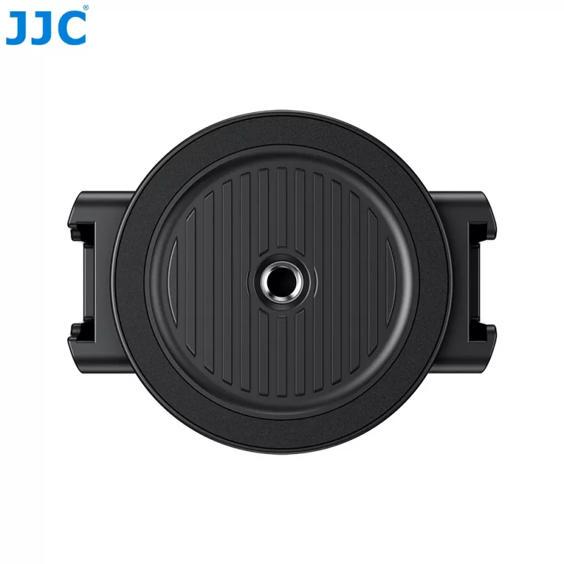 JJC MS-SPC1 supporto magnetico nero per smartphone con filetto da 1/4 di pollice e 2 supporti slitta flash per iPhone MagSafe