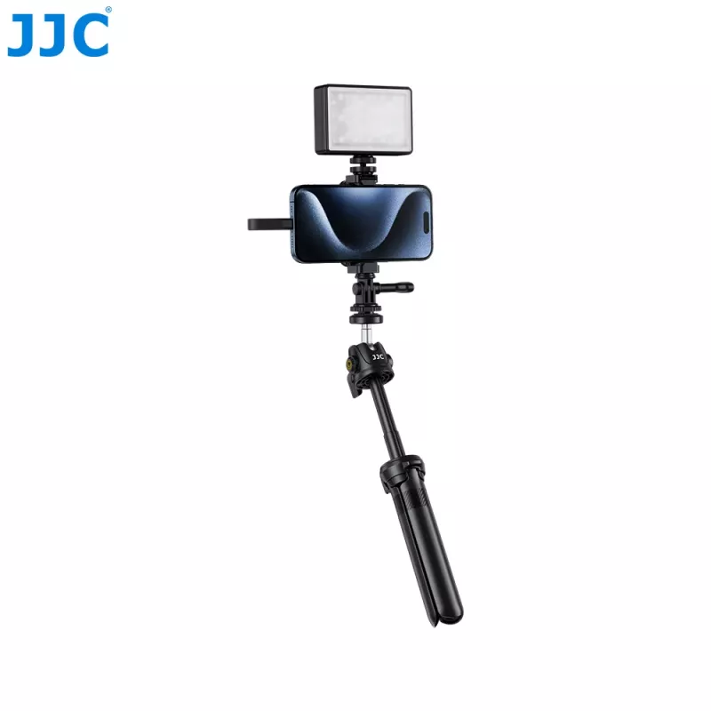 JJC SPC-S25 Supporto a 360° per treppiede per smartphone, SSD e GoPro con filetto da 1/4 di pollice e base Arca-Swiss