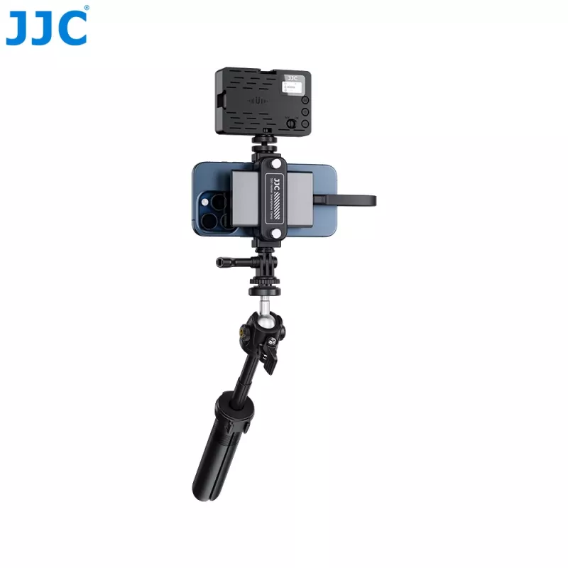 JJC SPC-S25 Supporto a 360° per treppiede per smartphone, SSD e GoPro con filetto da 1/4 di pollice e base Arca-Swiss