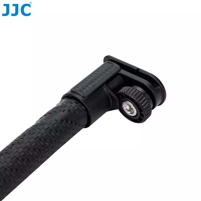JJC braccio estensibile flessibile a collo d'oca con filetto da 1/4 di pollice e piede a slitta flash - nero