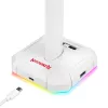 Redragon Scepter PRO HA300-W supporto per cuffie gaming con illuminazione RGB, bianco