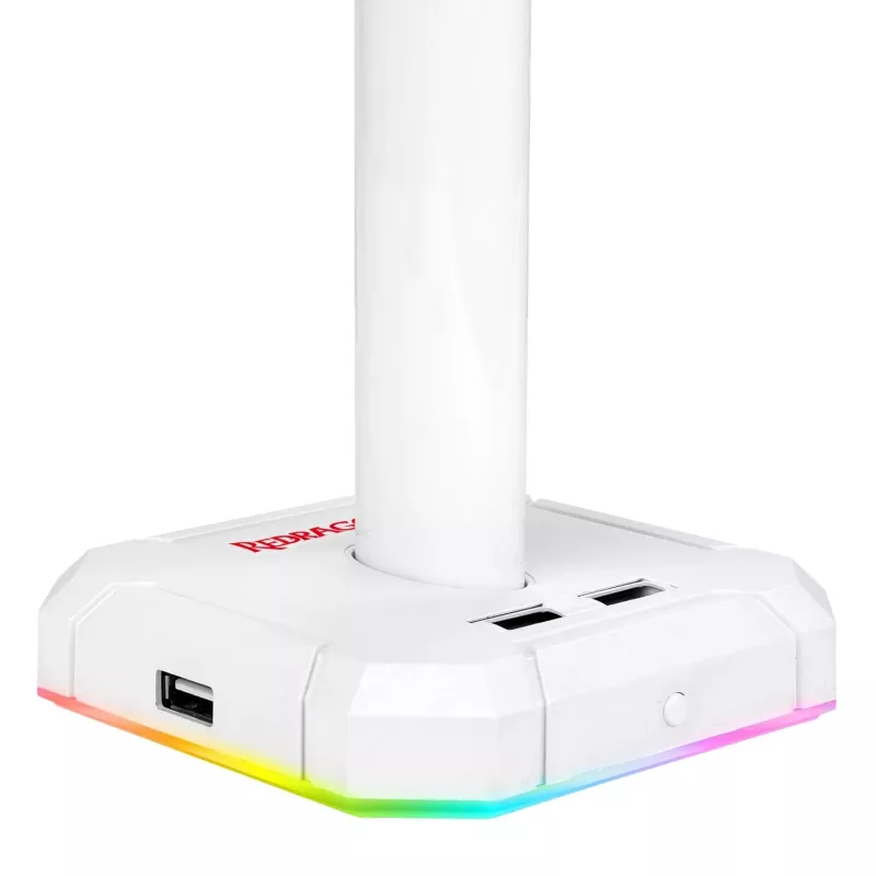 Redragon Scepter PRO HA300-W supporto per cuffie gaming con illuminazione RGB, bianco