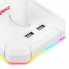Redragon Scepter PRO HA300-W supporto per cuffie gaming con illuminazione RGB, bianco