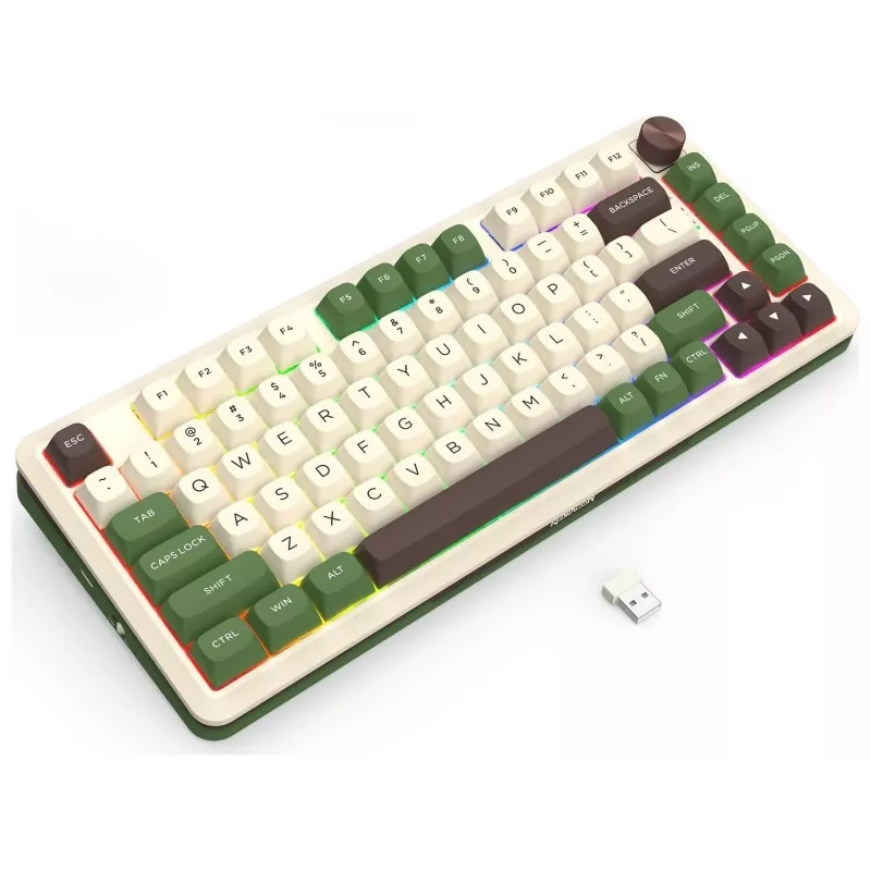 Redragon K681CGC-RGB-PRO Cyrus Tastiera meccanica 65% tri-mode, hot-swappable, switch rossi, RGB, nero