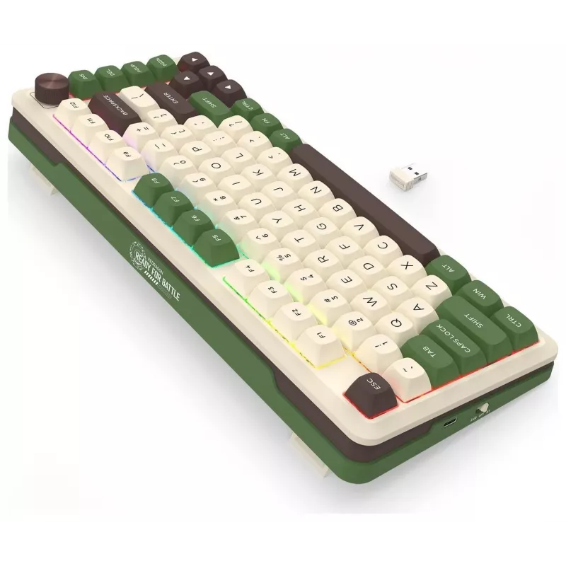 Redragon K681CGC-RGB-PRO Cyrus Tastiera meccanica 65% tri-mode, hot-swappable, switch rossi, RGB, nero