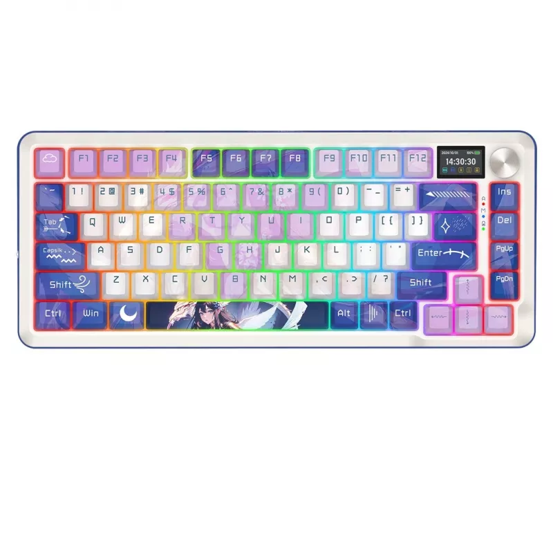 Redragon Flekact Pro K708AK-RGB-PRO Tastiera meccanica da gaming, dimensione intera, retroilluminazione RGB, switch blu