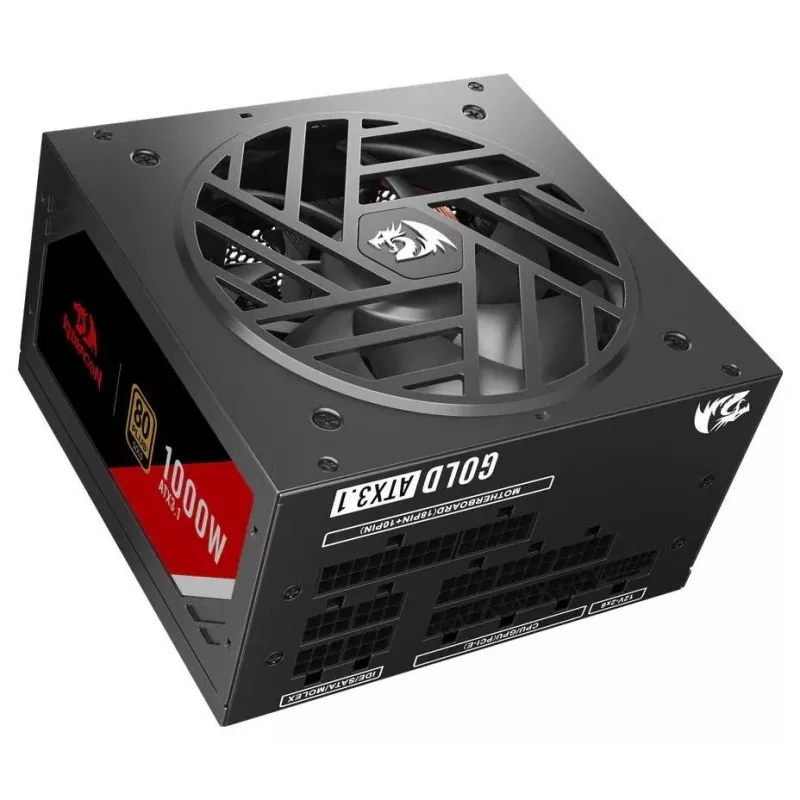 Redragon Master GC-MS03 Alimentatore 1000W, 80 PLUS Standard, ATX, non modulare, ventola 120mm, nero