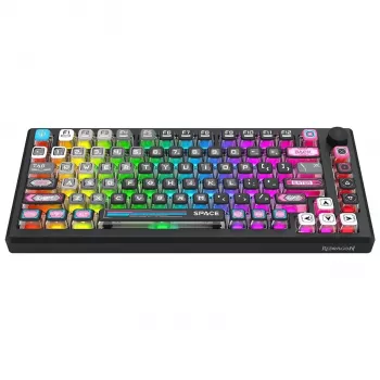 Redragon K732MC-RGB-PRO Uranus Pro 82 Tastiera meccanica 75%, hot-swappable, RGB, USB-C, nero
