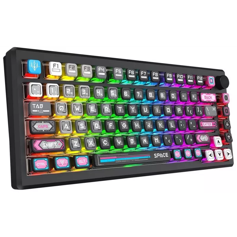 Redragon K732MC-RGB-PRO Uranus Pro 82 Tastiera meccanica 75%, hot-swappable, RGB, USB-C, nero