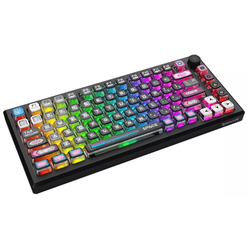 Redragon K732MC-RGB-PRO Uranus Pro 82 Tastiera meccanica 75%, hot-swappable, RGB, USB-C, nero