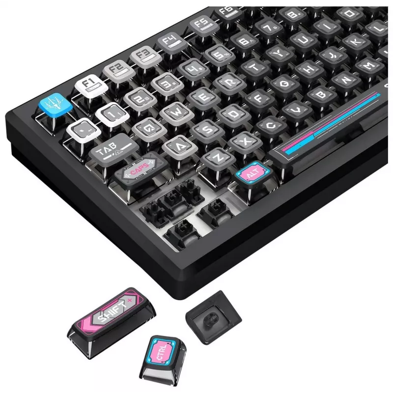 Redragon K732MC-RGB-PRO Uranus Pro 82 Tastiera meccanica 75%, hot-swappable, RGB, USB-C, nero