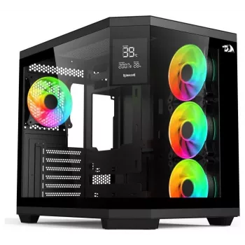 Redragon Vision ARGB GC-625-PRO Case gaming mid-tower, nero, vetro temperato, 4 ventole ARGB 120mm
