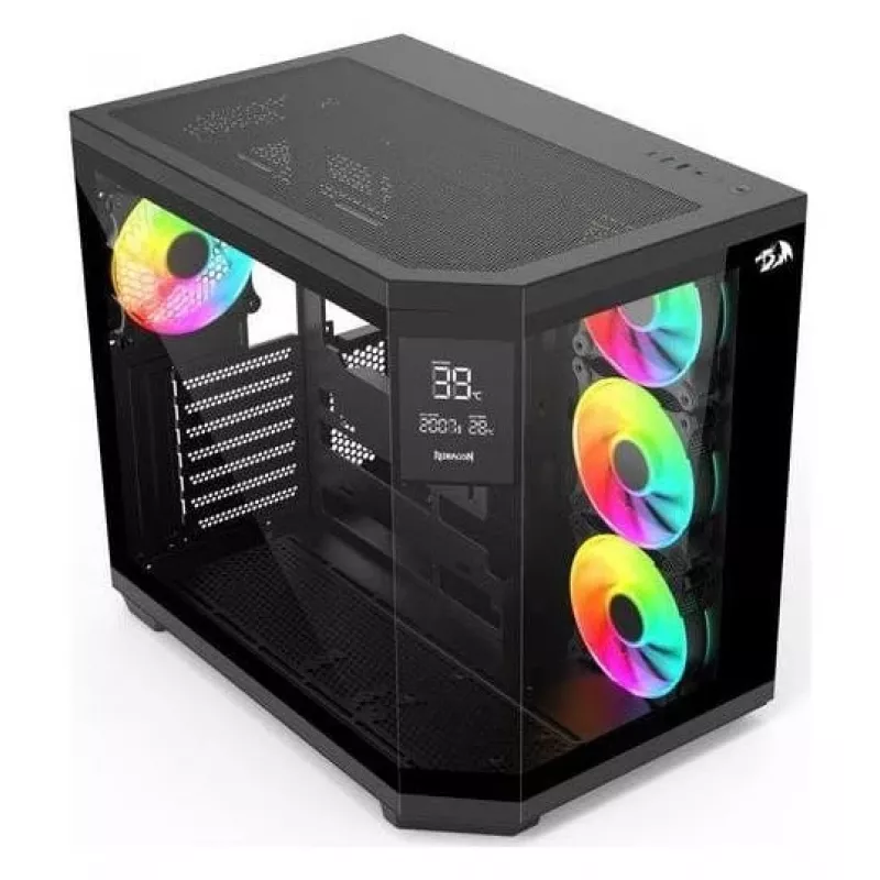 Redragon Vision ARGB GC-625-PRO Case gaming mid-tower, nero, vetro temperato, 4 ventole ARGB 120mm