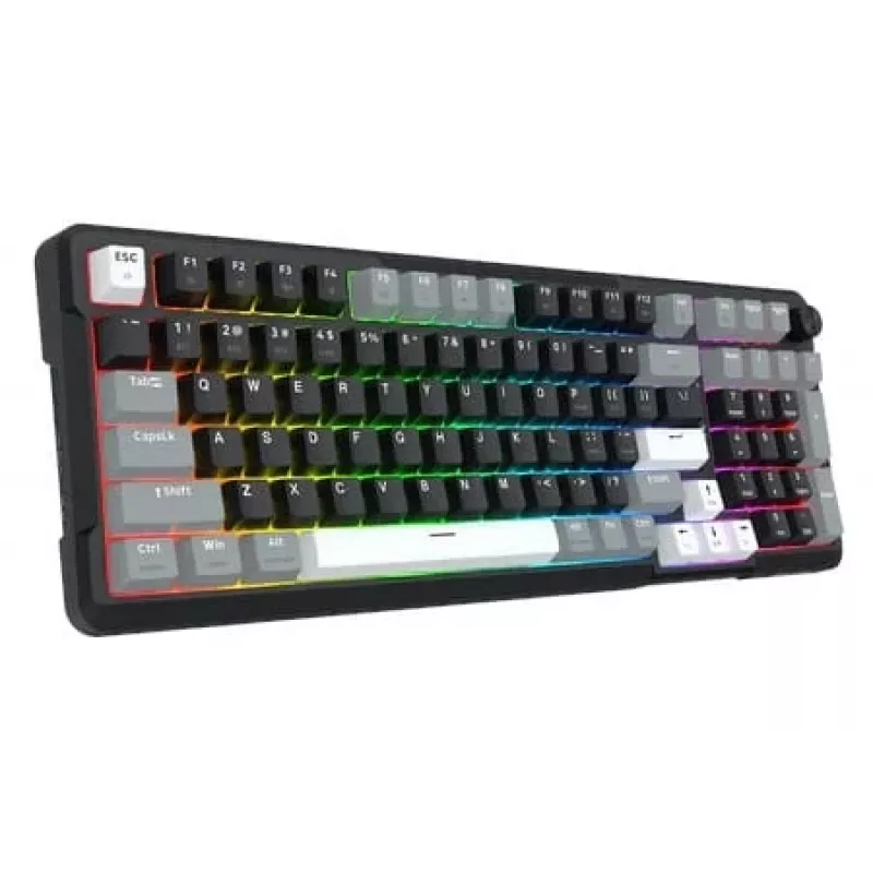 Redragon ARLOKKS QMK K742 Tastiera meccanica 75% tri-mode, hot-swappable, gasket mount, RGB, nero