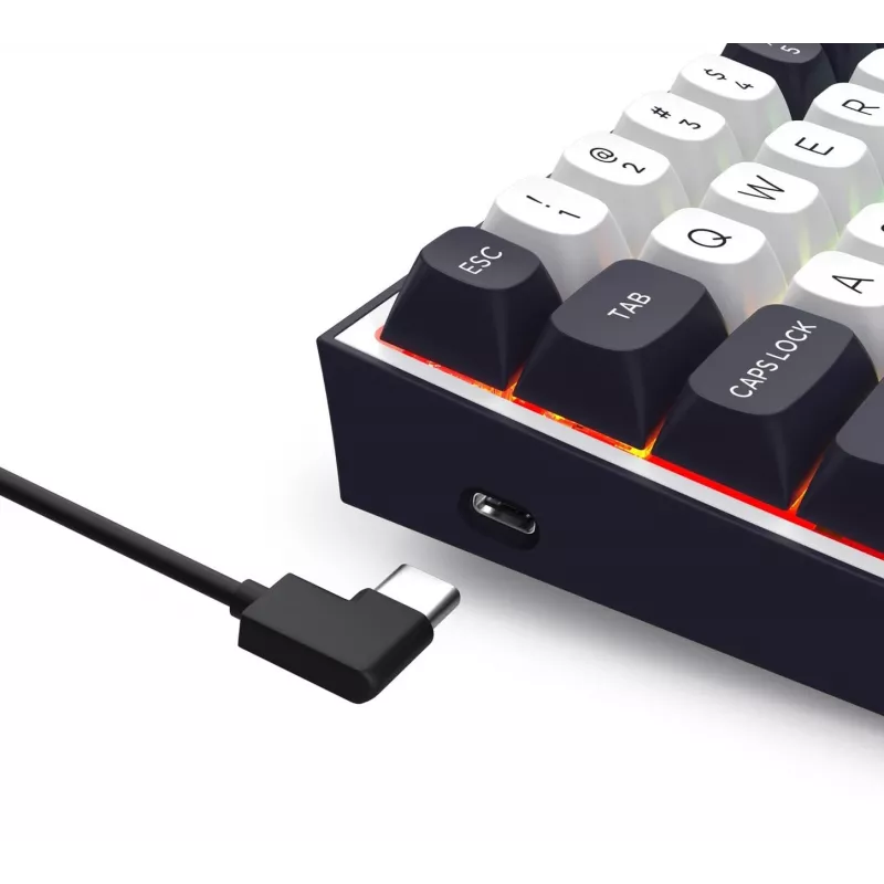 Redragon ALCOR QMK K717WB-RGB-PRO Tastiera meccanica, layout 75%, tri-mode, hot-swappable, bianco/nero