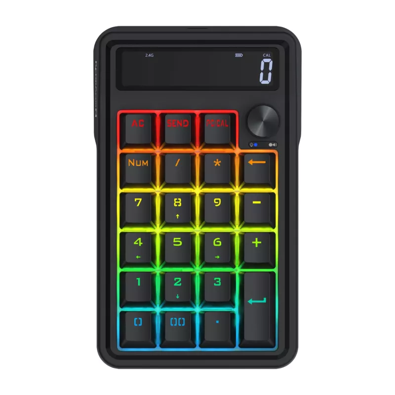 Redragon Cove K733-RGB-WL Tastiera meccanica 60% tri-mode, hot-swappable, RGB, nero