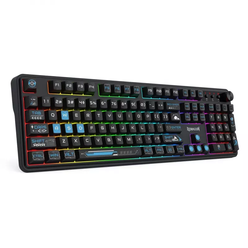 Redragon Volcano K526BB-WL Tastiera gaming a membrana wireless, retroilluminata, nera