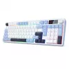 Redragon ARIA PRO K527WBL-PRO Tastiera meccanica RGB 75% tri-mode (bianco/grigio con accenti blu)