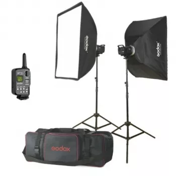 Godox M200-F kit flash da studio 2x200Ws con softbox e treppiedi