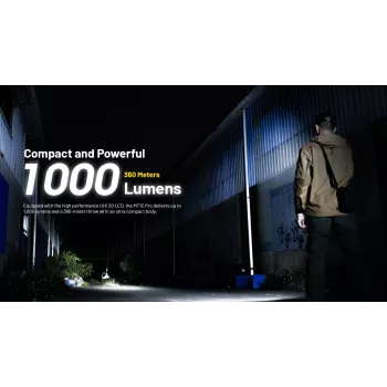Nitecore MT1C PRO torcia 600 lumen CREE XP-L HD V6 nero