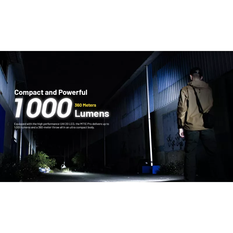 Nitecore MT1C PRO torcia 600 lumen CREE XP-L HD V6 nero