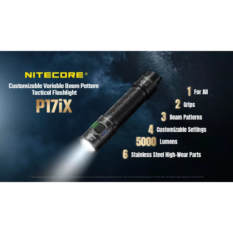Nitecore P17iX torcia tattica 4000 lumen USB-C ricaricabile