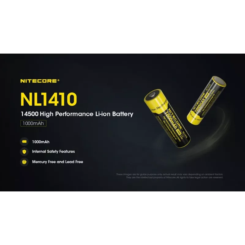 Nitecore NL1410 14500 1000mAh batteria ricaricabile Li-Ion