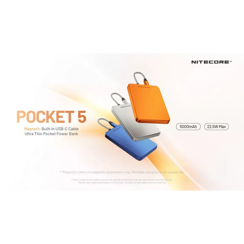 Nitecore Power Bank POCKET 5 arancione