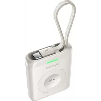Baseus EnerFill FW11 power bank 5W per Apple Watch con cavo integrato - bianco