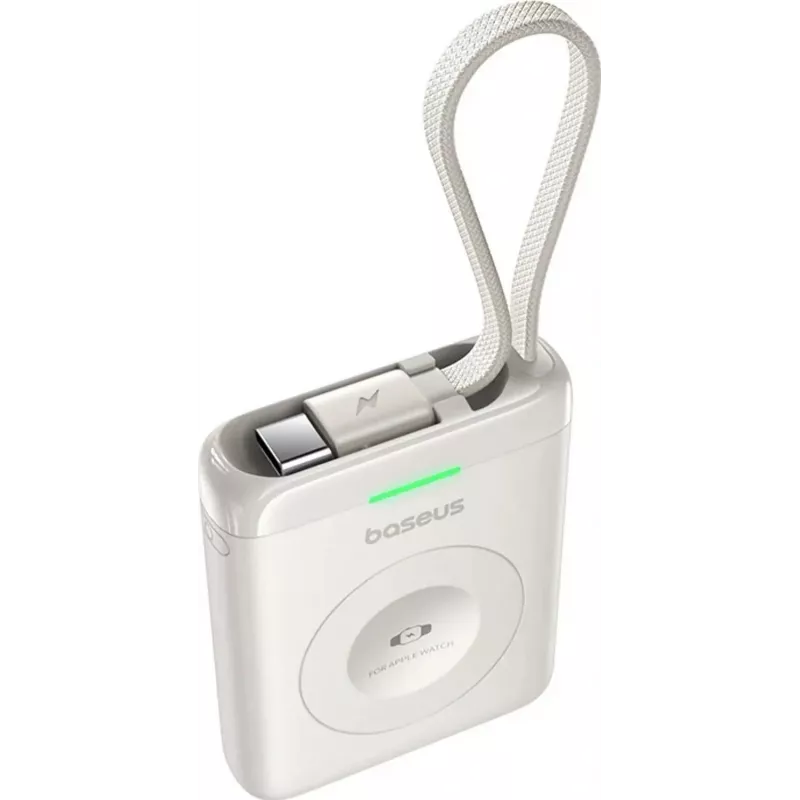Baseus EnerFill FW11 power bank 5W per Apple Watch con cavo integrato - bianco