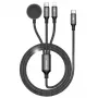 AWEI W23 cavo di ricarica 3-in-1 USB-C/Lightning/Apple Watch 100W/10W/2,5W nero