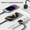 AWEI W23 cavo di ricarica 3-in-1 USB-C/Lightning/Apple Watch 100W/10W/2,5W nero