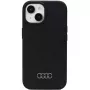 Custodia in silicone Audi per iPhone 15 Plus / 14 Plus 6,7 inch nero custodia rigida AU-LSRIP15M-Q3/D1-BK