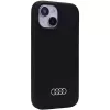 Custodia in silicone Audi per iPhone 15 Plus / 14 Plus 6,7 inch nero custodia rigida AU-LSRIP15M-Q3/D1-BK