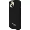 Custodia in silicone Audi per iPhone 15 Plus / 14 Plus 6,7 inch nero custodia rigida AU-LSRIP15M-Q3/D1-BK